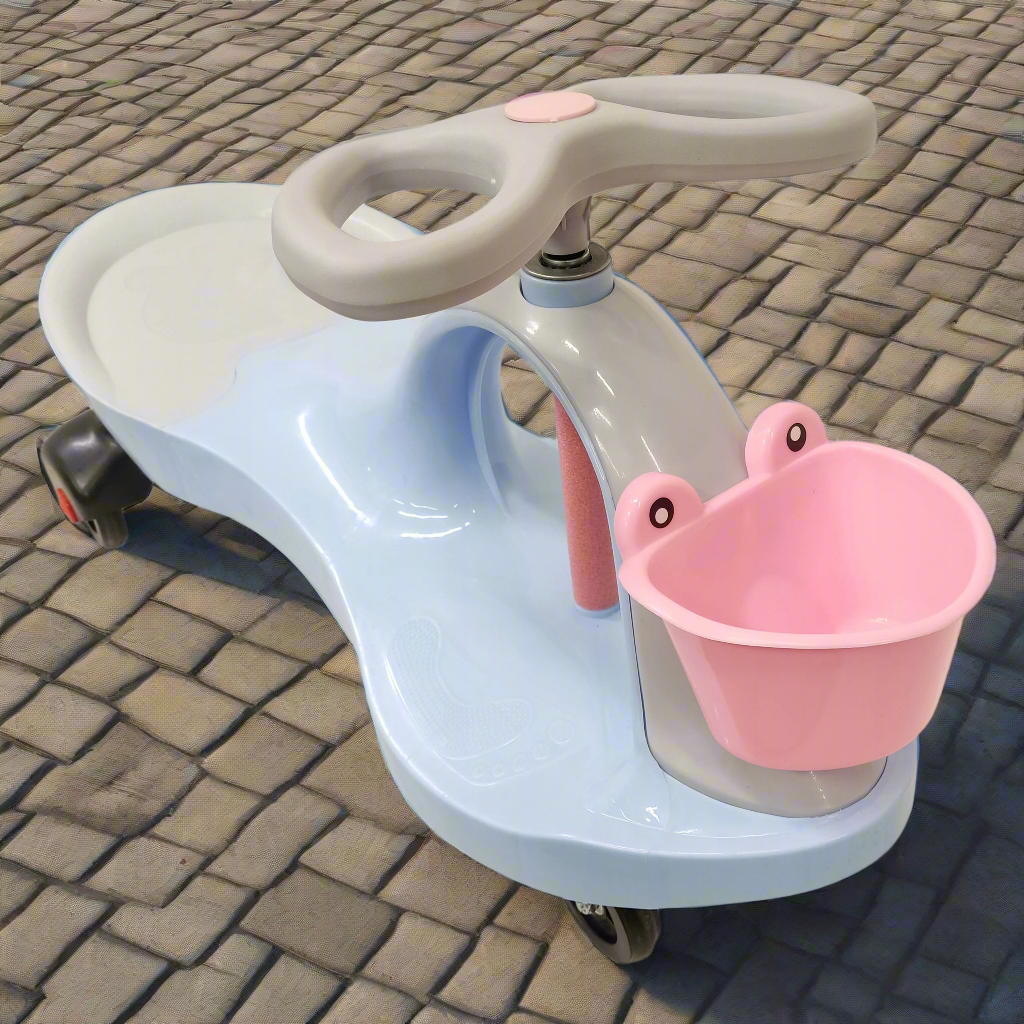 Masinuta pentru copii gravitationala, Zola, Swing car, directie 360°, cosulet, greutate maxima suportata 60 Kg, albastra Masinuta pentru copii gravitationala, Zola, Swing car, directie 360°, cosulet, greutate maxima suportata 60 Kg, albastra